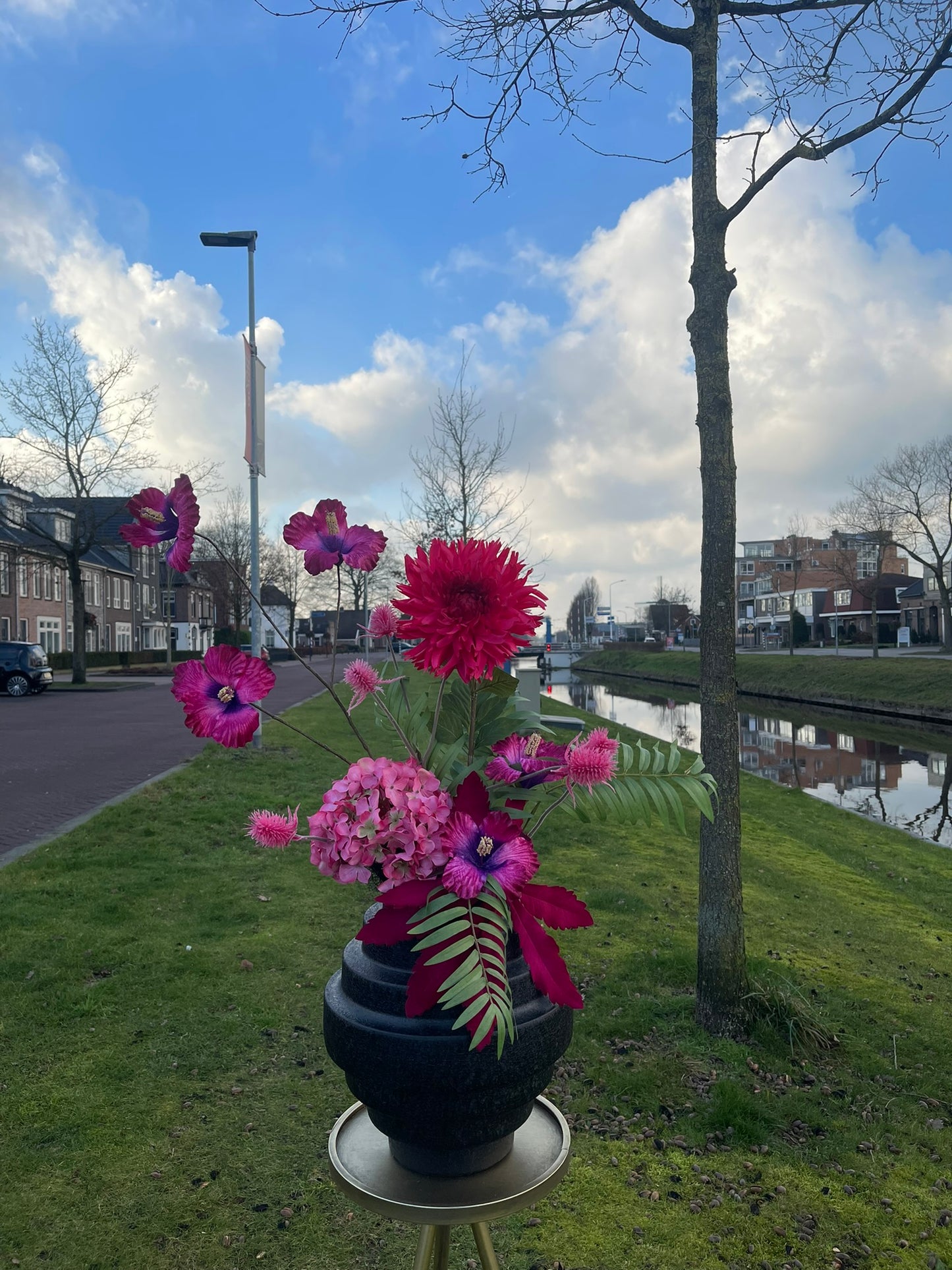 Zijde Arrangement - Pink Glow